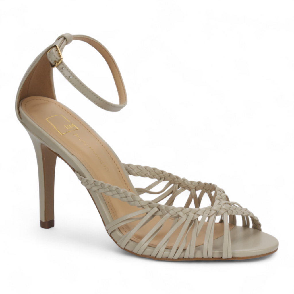Bruno Menegatti Adriana Leather Dress Sandal - Off White