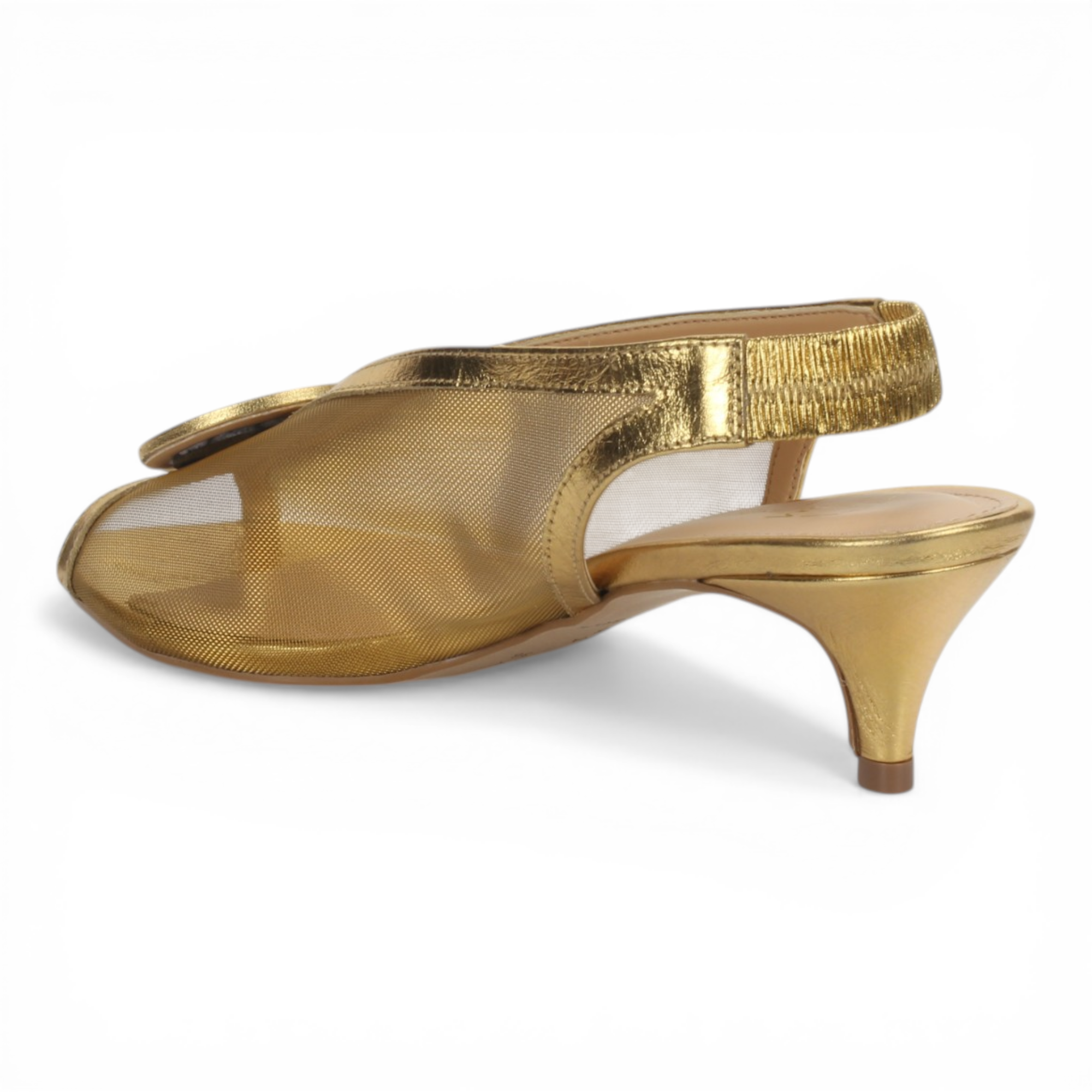 Bruno Menegatti Zoe Slingback Leather/Mesh - Gold
