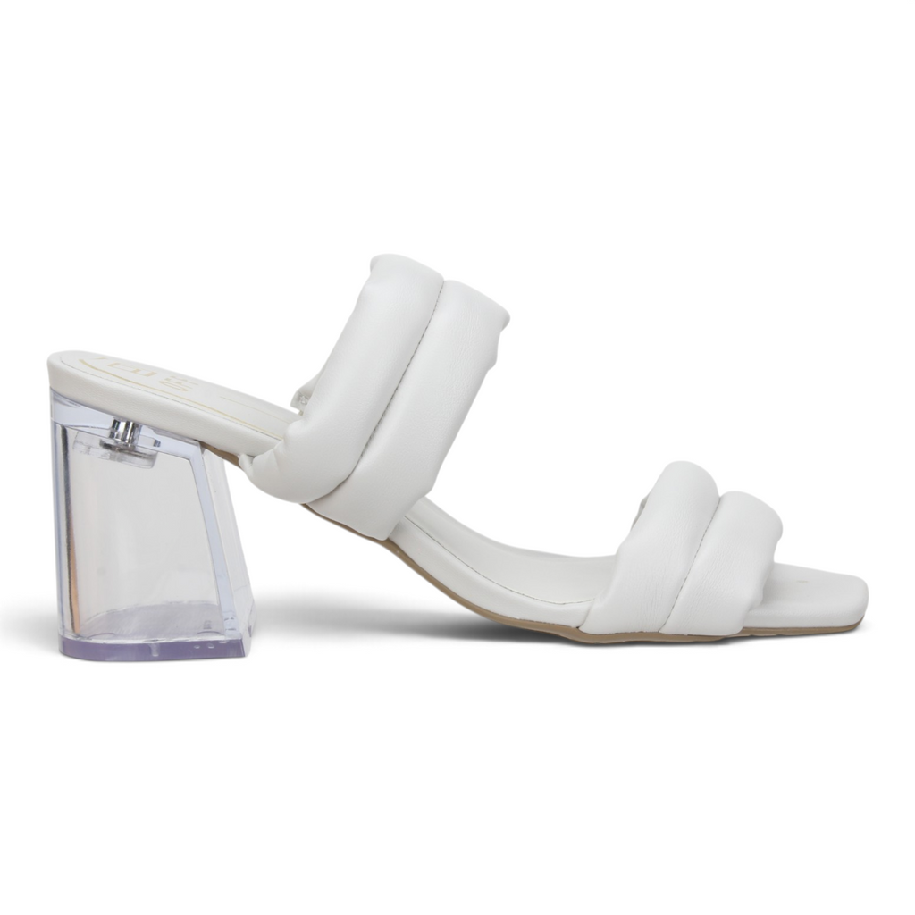 Offline Jolene Clear Heel Sandal - Off White