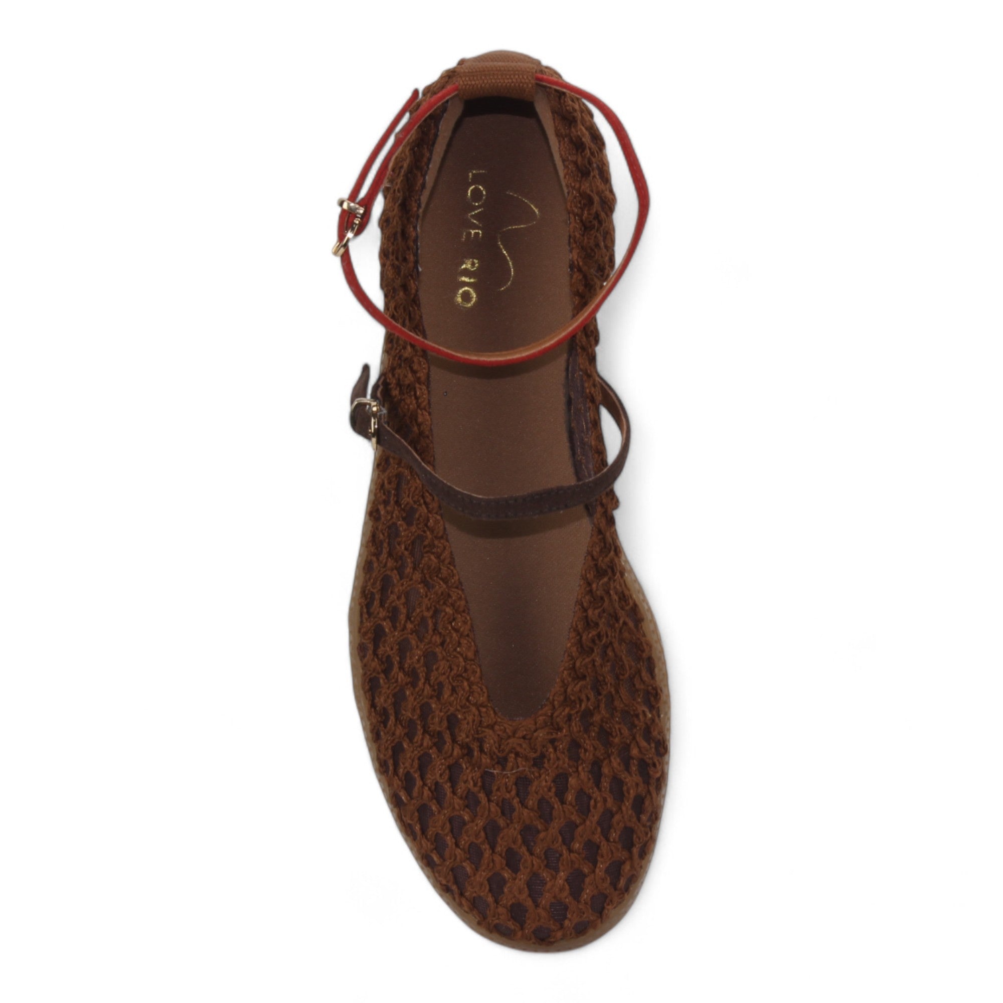 Love Rio Natty Crochet Mary Jane - Coffee