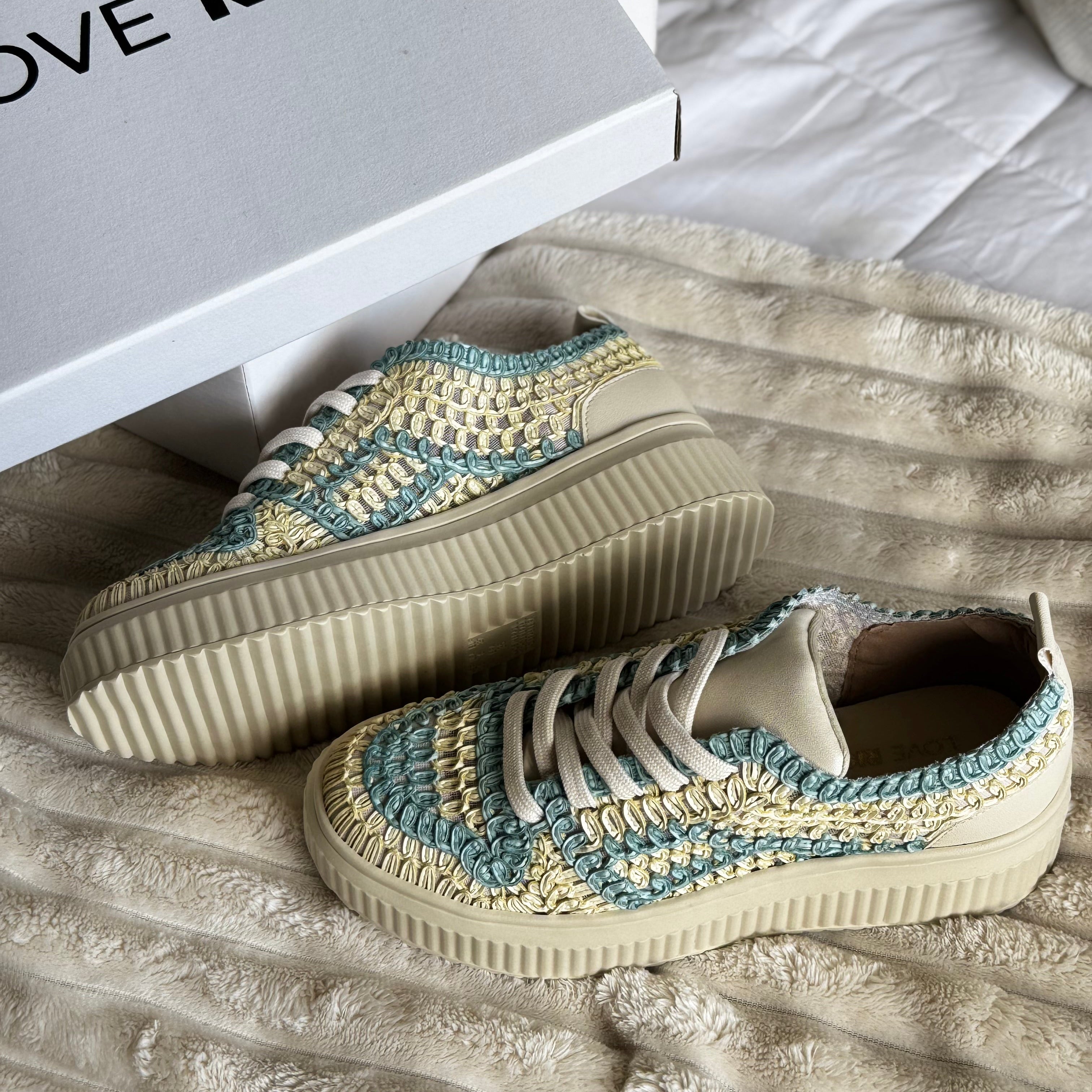 Love Rio Naomi Crochet Sneaker - Blue