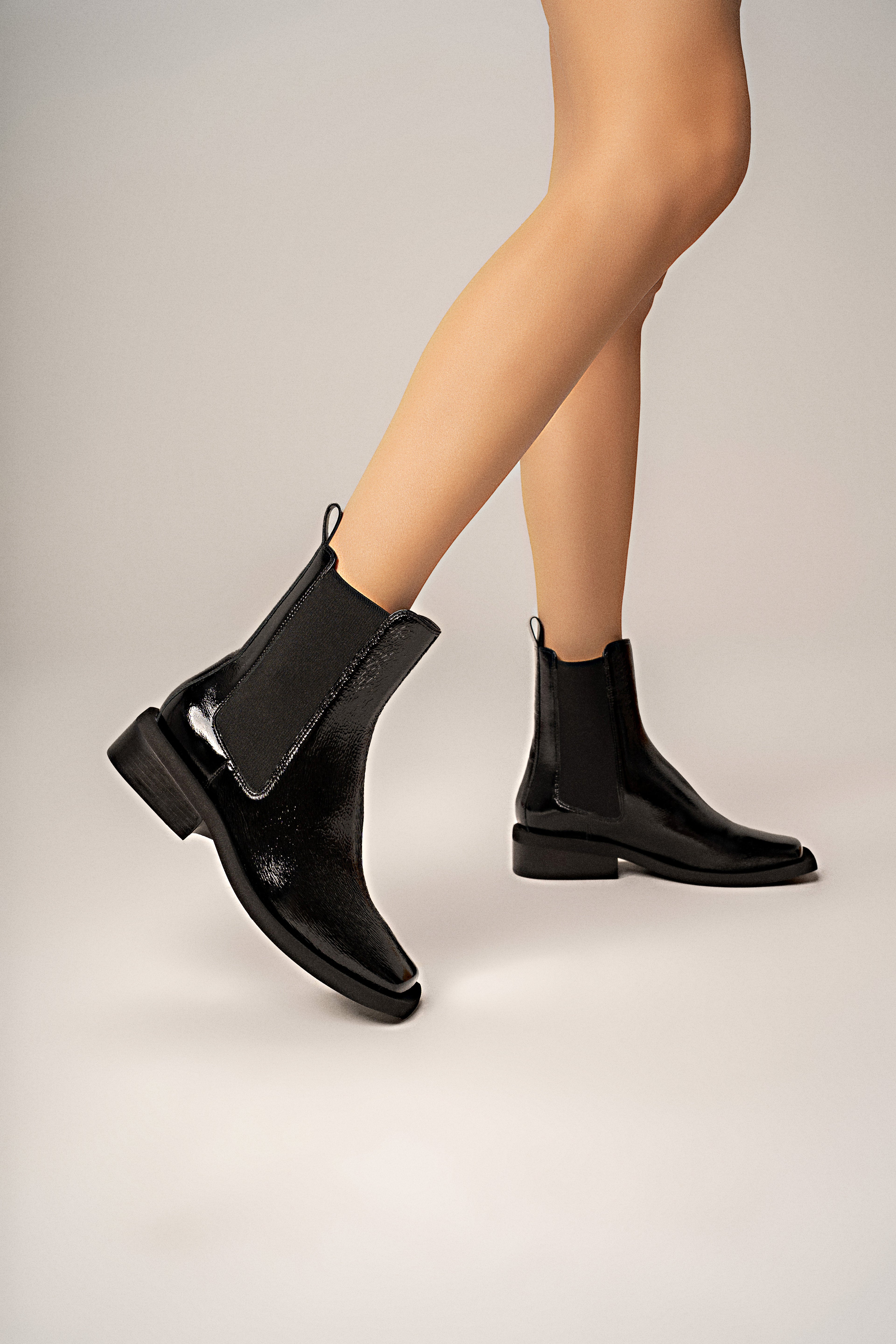 Carrano Urban Edge Patent Leather Boot - Black