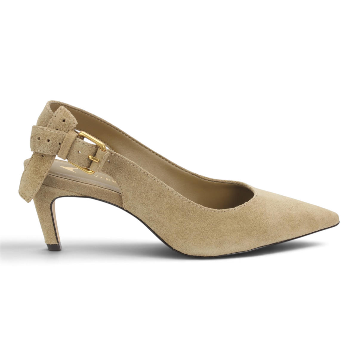 Carrano Irida Leather Suede Slingback - Almond