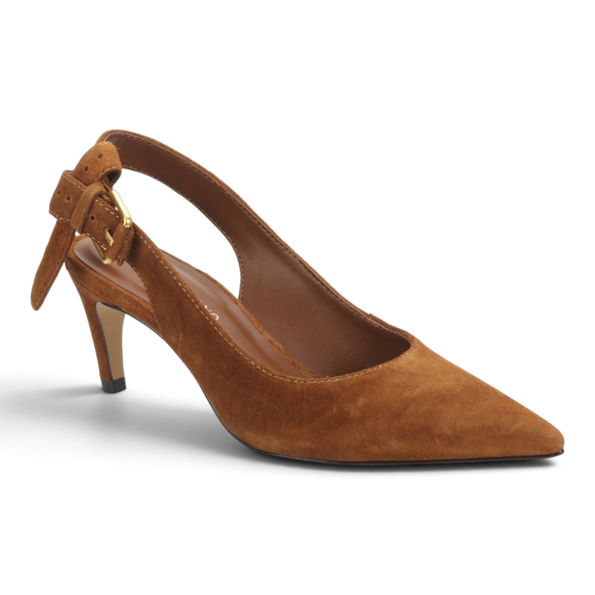 Carrano Irida Leather Suede Slingback - Tan
