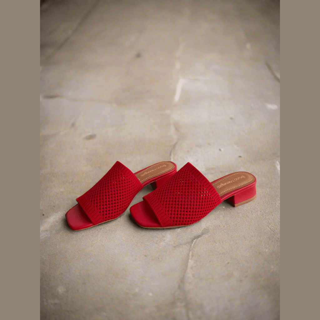Bruno Menegatti America Mule Knit Sandal - Red