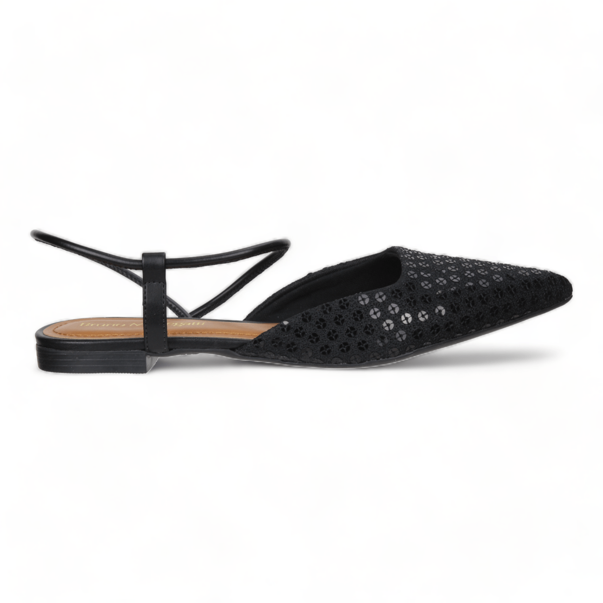 Bruno Menegatti Chantel Embellished Flats - Black