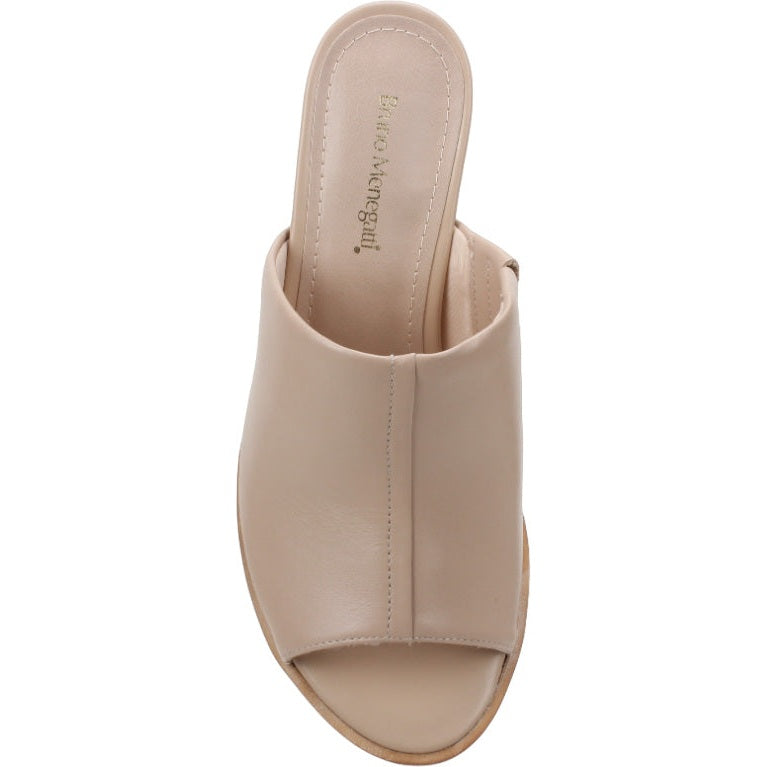 Bruno Menegatti Norah Leather Mule Sandal - Nude