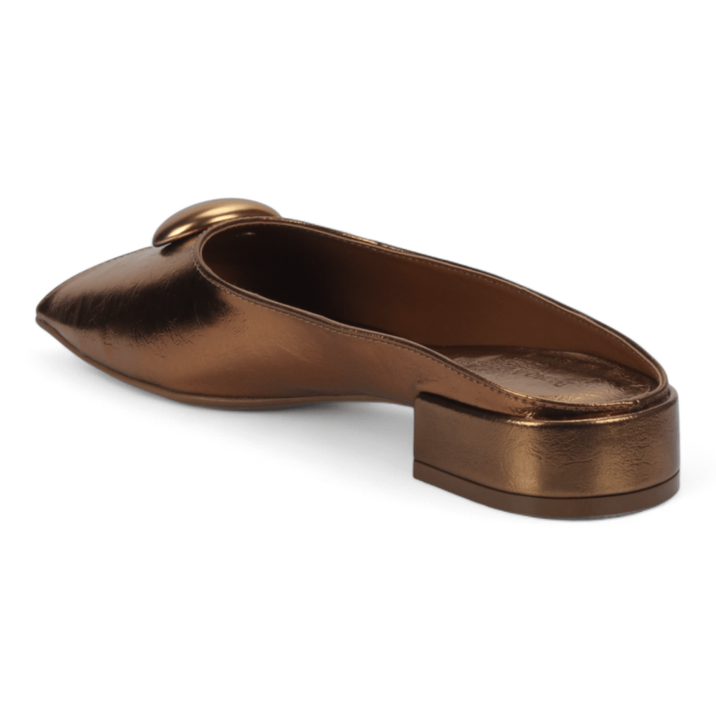 Bruno Menegatti Orly Peep toe Mule Patent Leather - Bronze