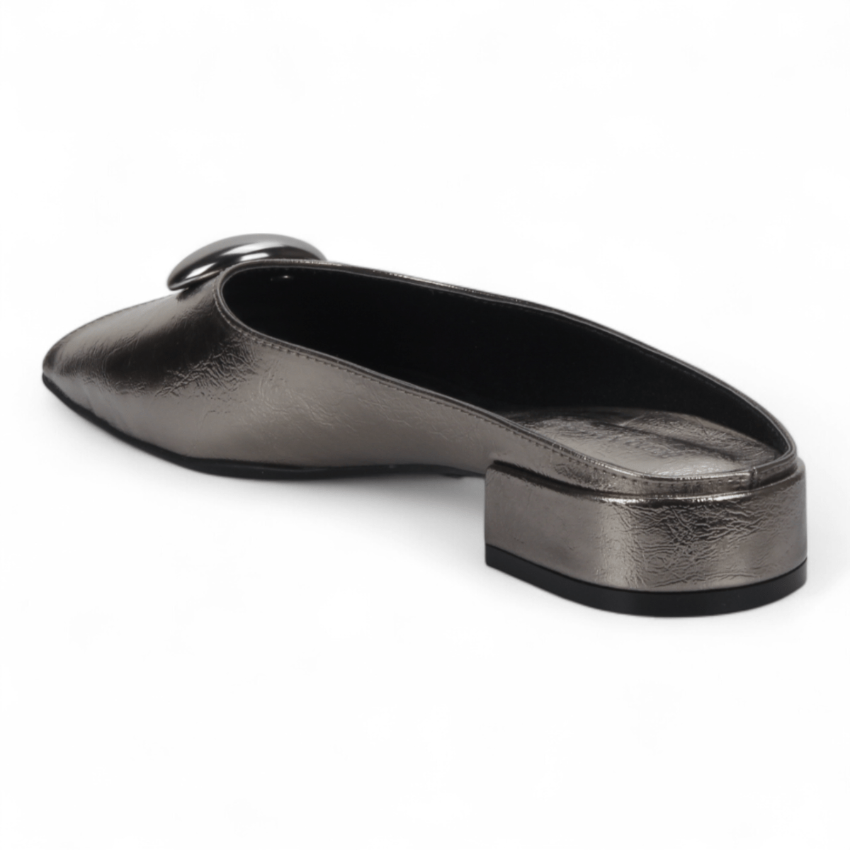 Bruno Menegatti Orly Peep toe Mule Patent Leather - Pewter