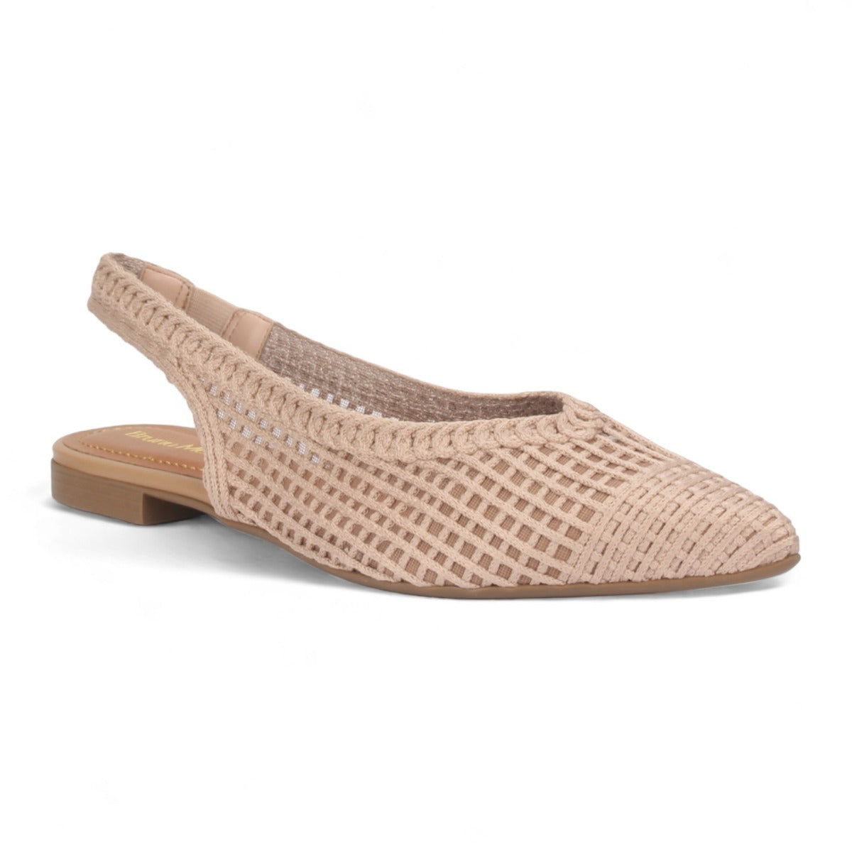 Bruno Menegatti Sandra Crochet Flat Slingbacks - Rose Quartz