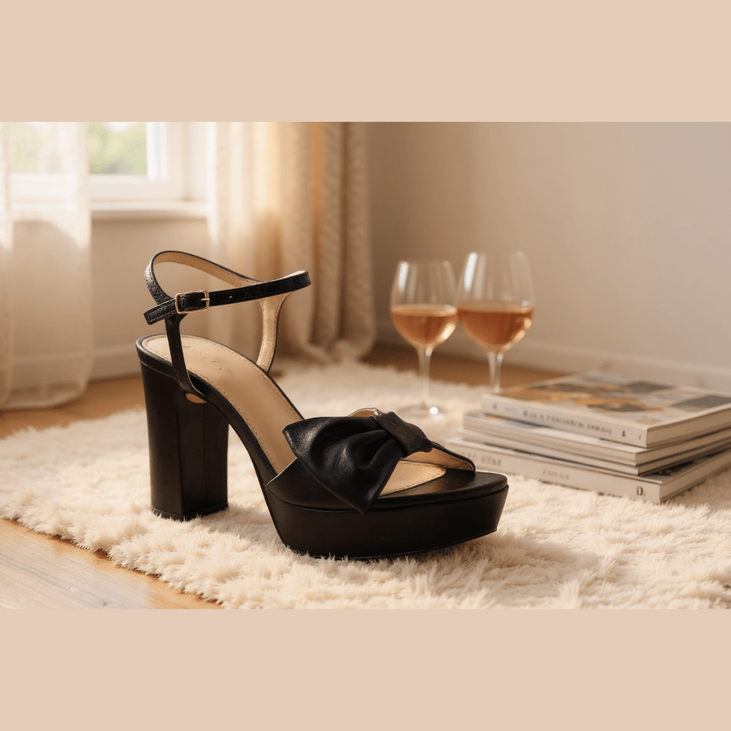 Bruno Menegatti Thelma Leather Dressy Platform - Black