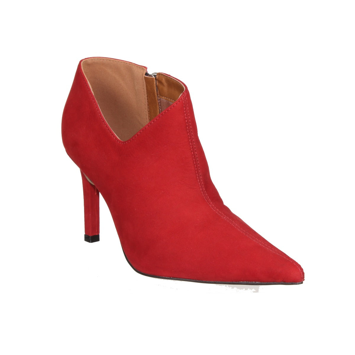 Bruno Menegatti Zaylee Nubuck Leather Dress Bootie - Red