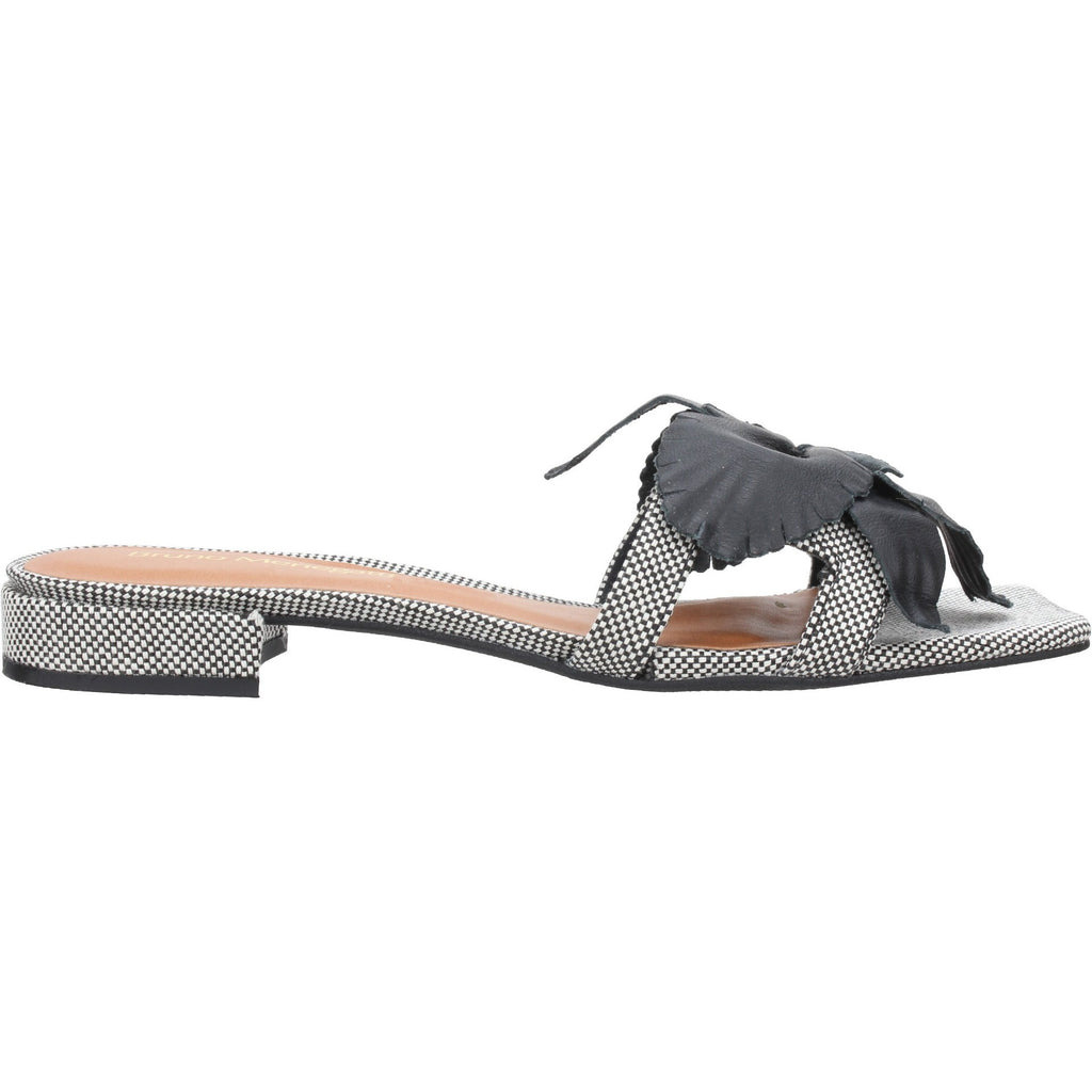 Bruno Menegattu Slide Sandal Flower - Black