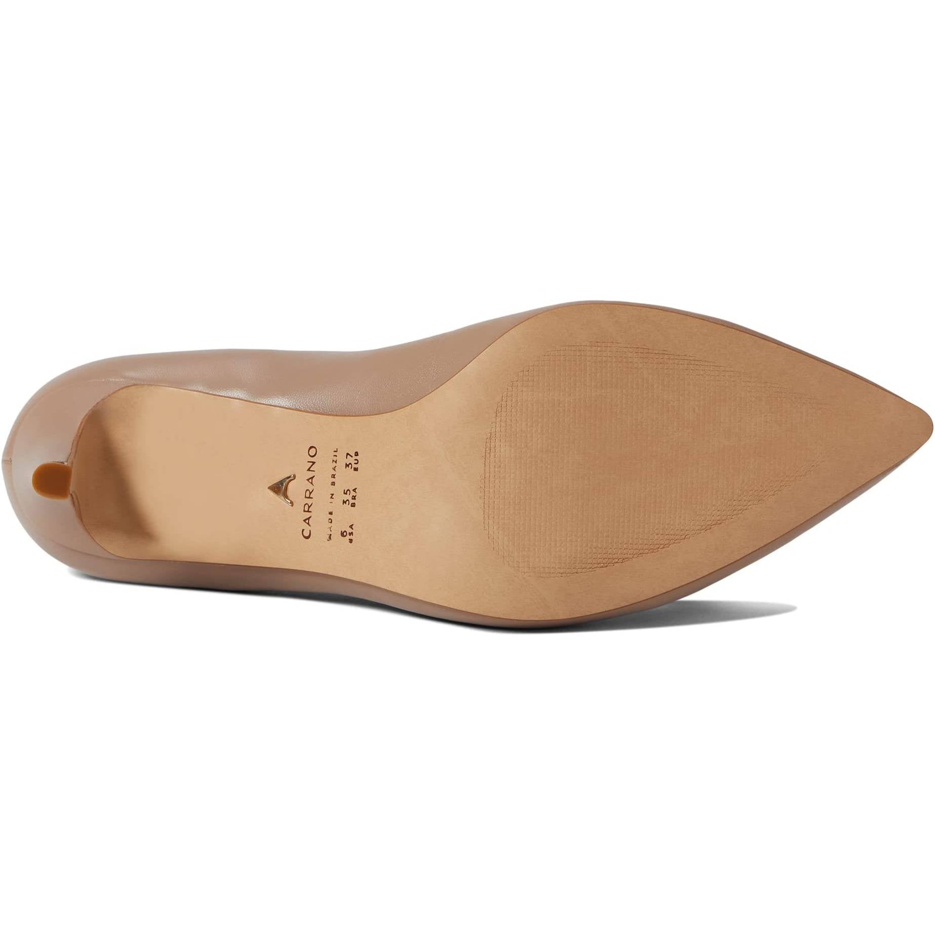 Carrano Beatriz Leather Pump- Taupe
