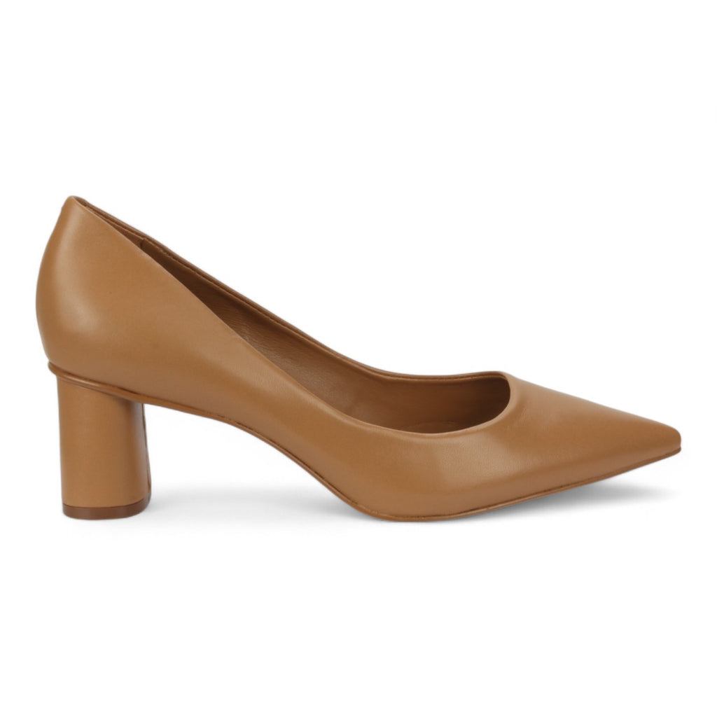 Carrano Classic Block Heel Pump - Peanut