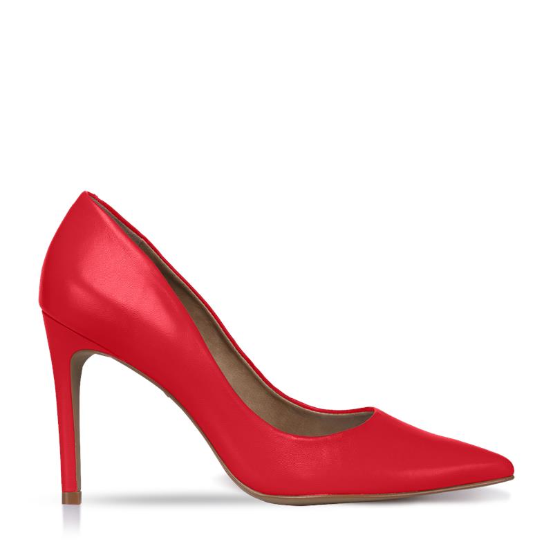 Carrano Diana Leather Stiletto Pump - Red
