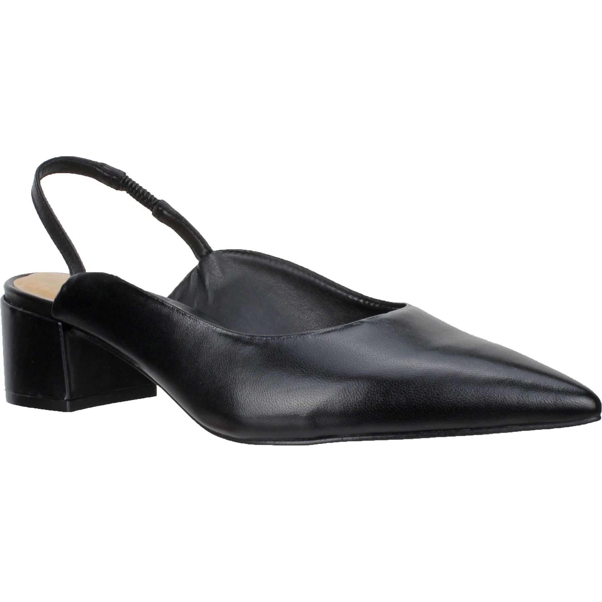 Carrano Heidi Leather Slingback Pump - Black