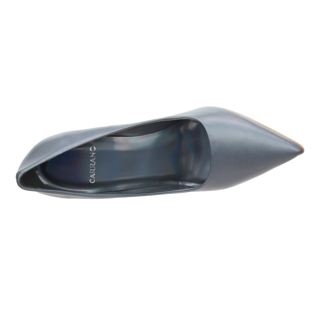 Carrano Maggie Slade Heel Leather Pump-Iron