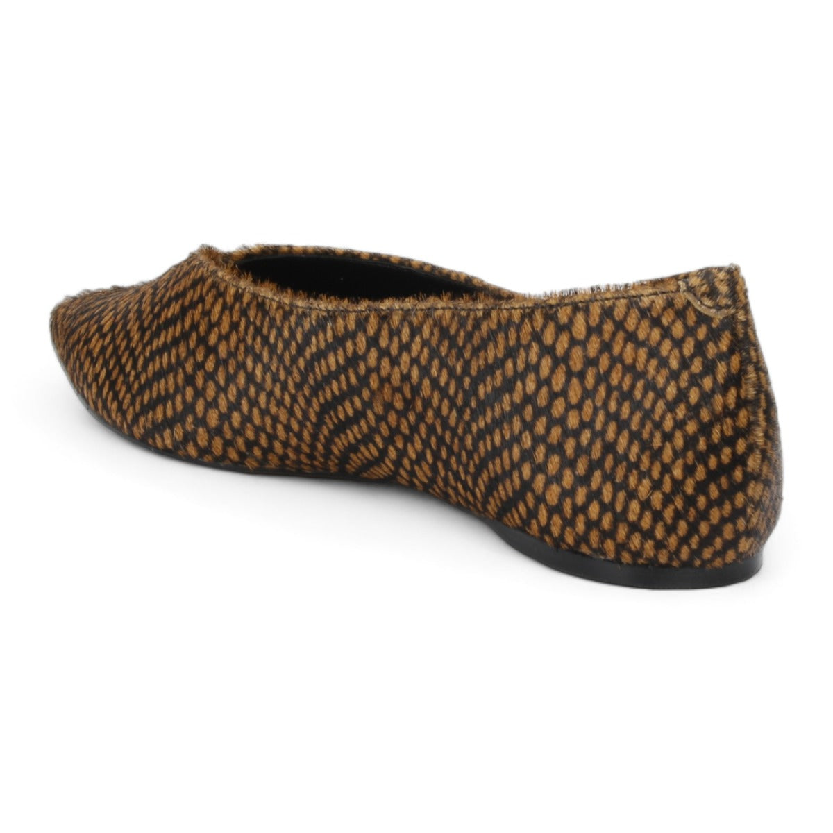 Carrano Megan Leather Flat - Calf Hair Caramel