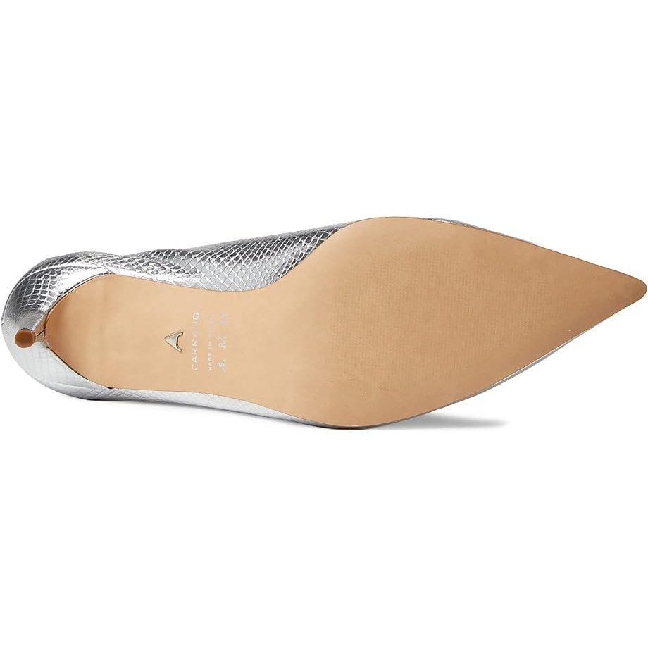 Carrano Natalia Leather Pump - Snake Silver