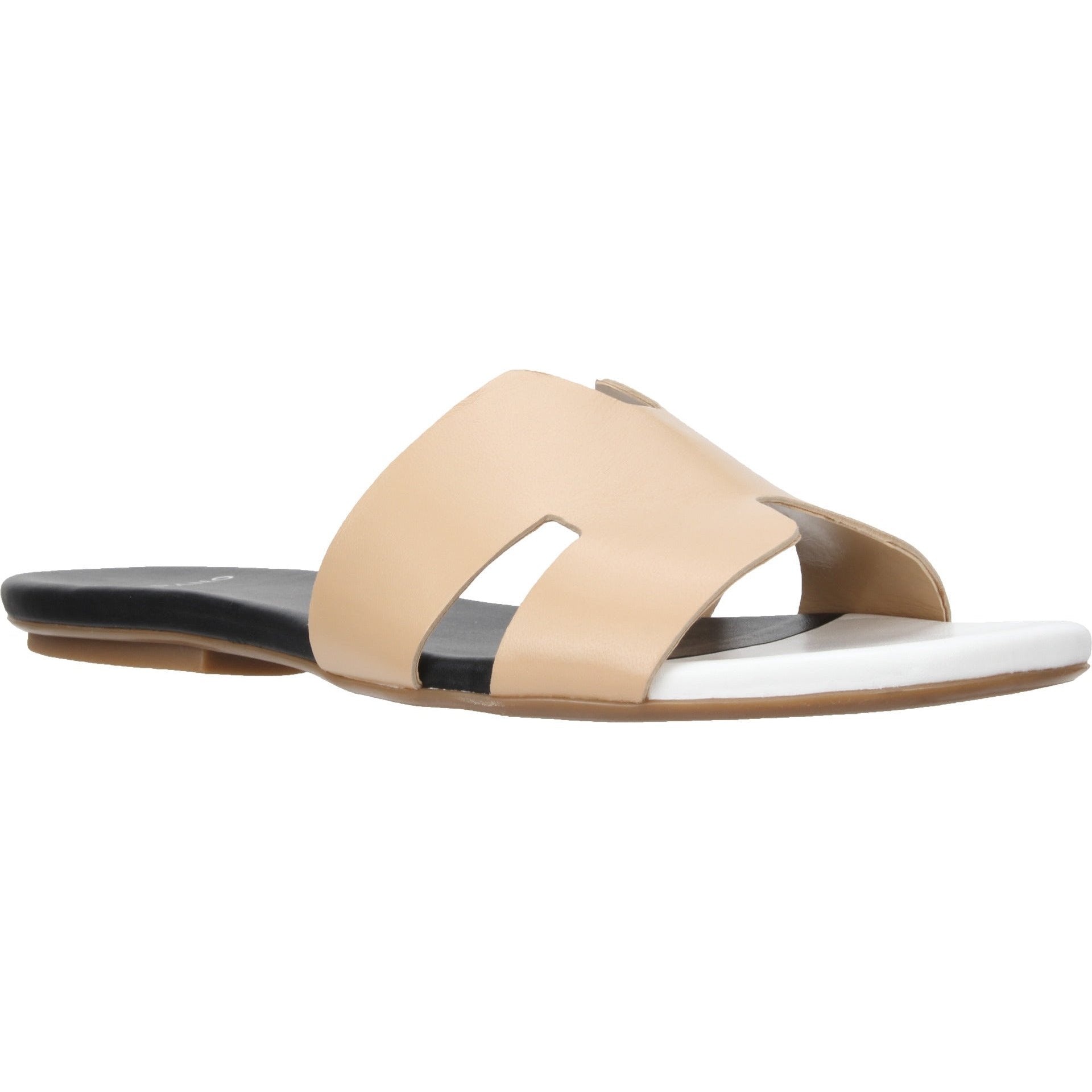 Carrano Nayeli Leather Slide Sandal - Multi-Cream
