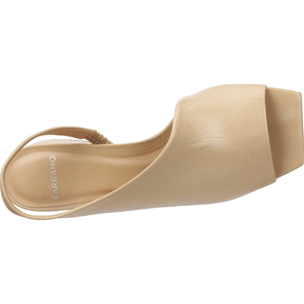 Carrano Rexana Sling Back Nubuck Leather Sandal- Cream