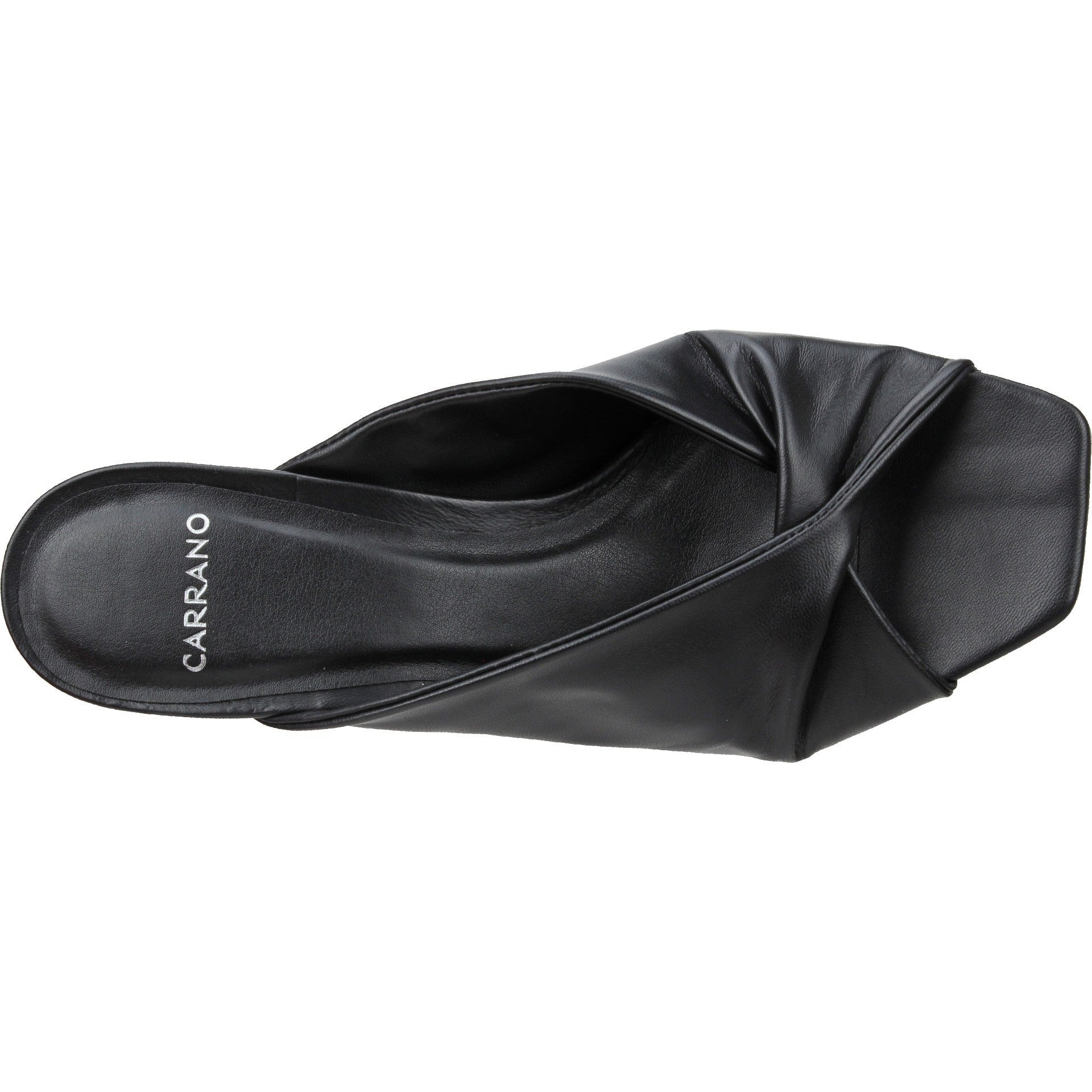 Carrano Sage Slide Leather Sandal- Black