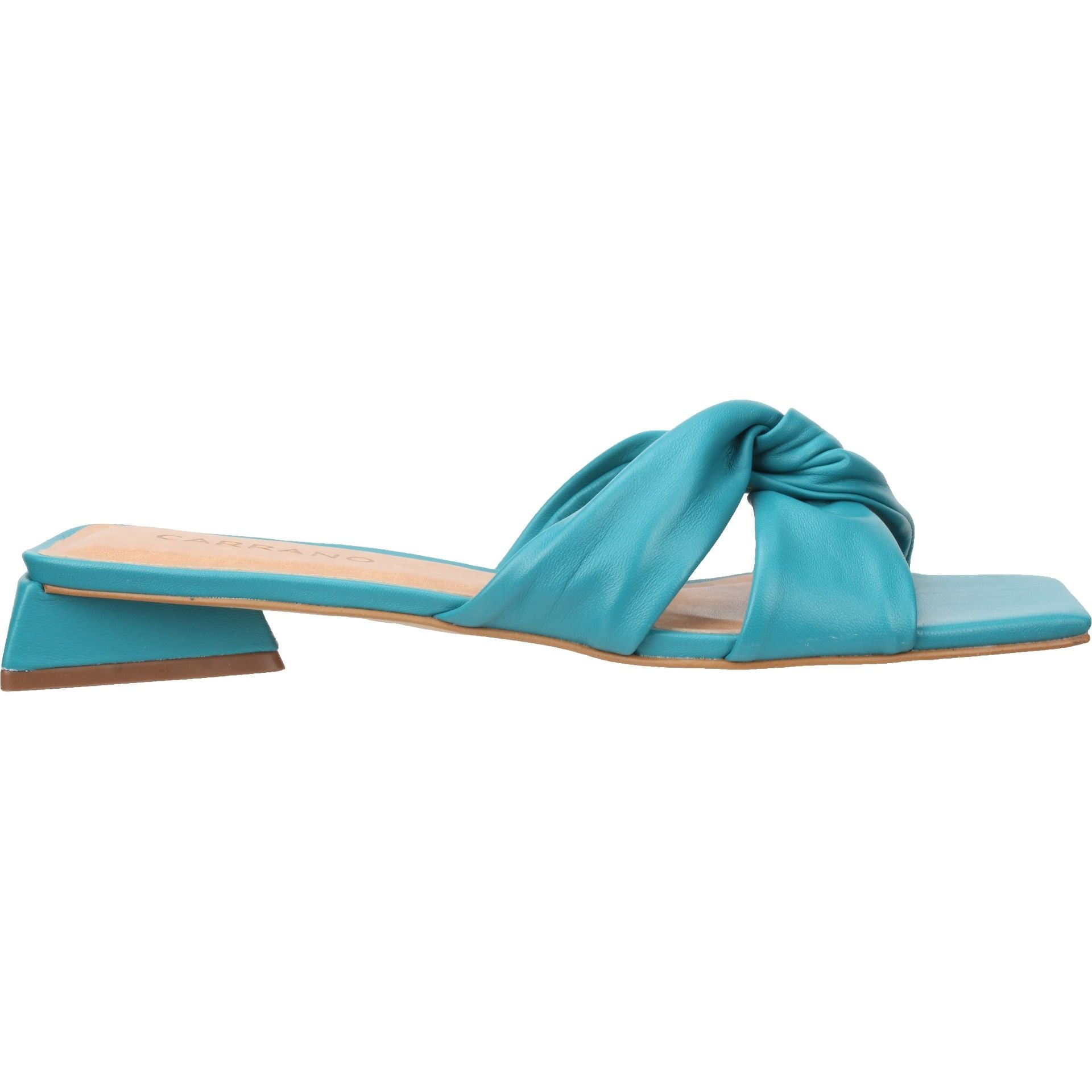 Carrano Serenity Leather Slide Sandal - Blue Lagoon