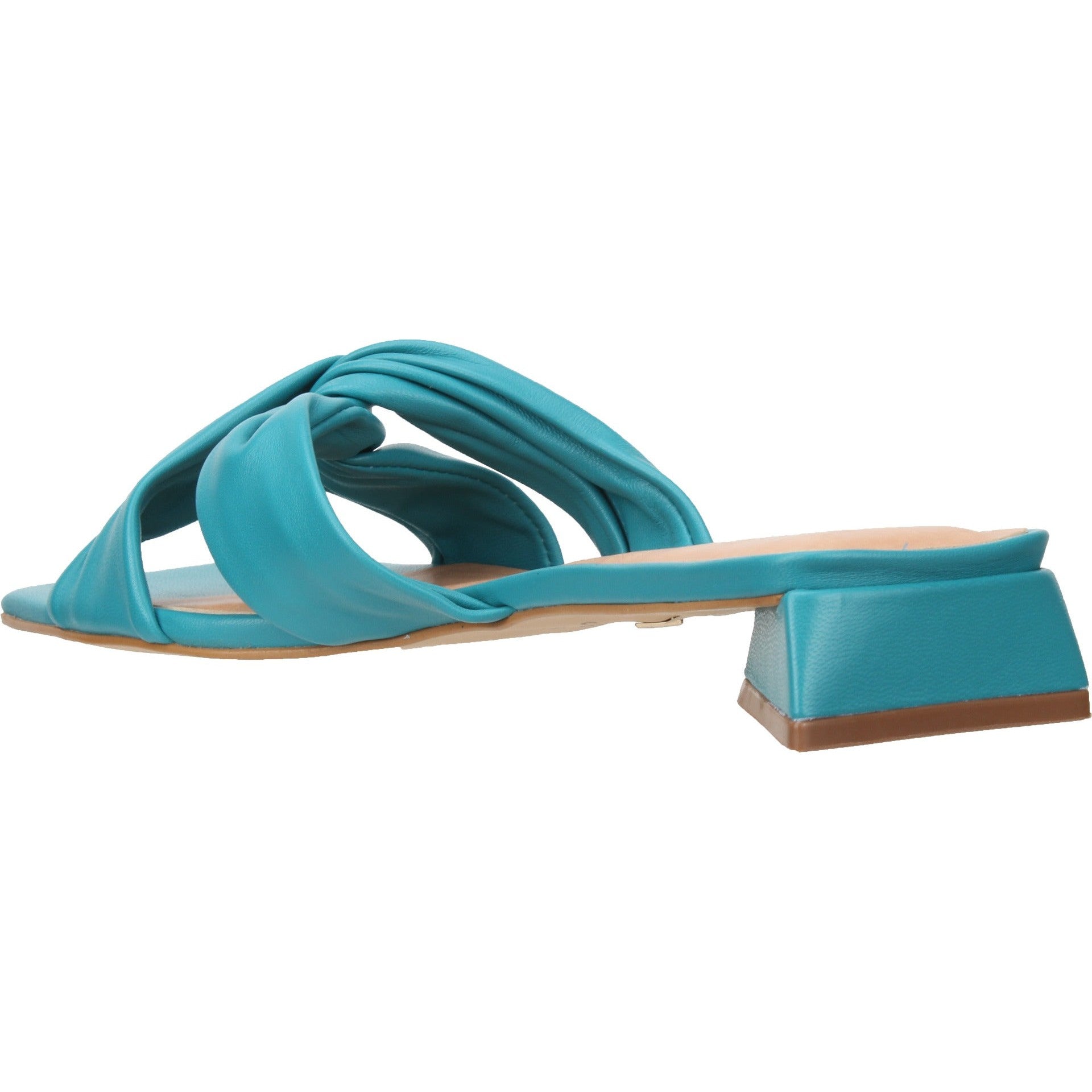 Carrano Serenity Leather Slide Sandal - Blue Lagoon