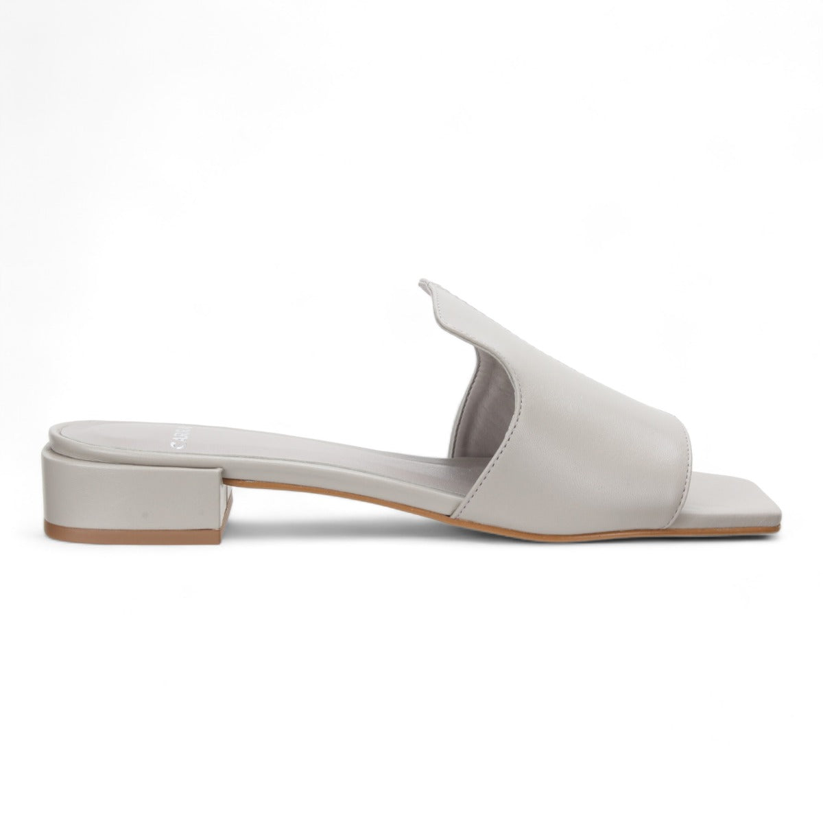 Carrano Slide Leather Sandal - Gray