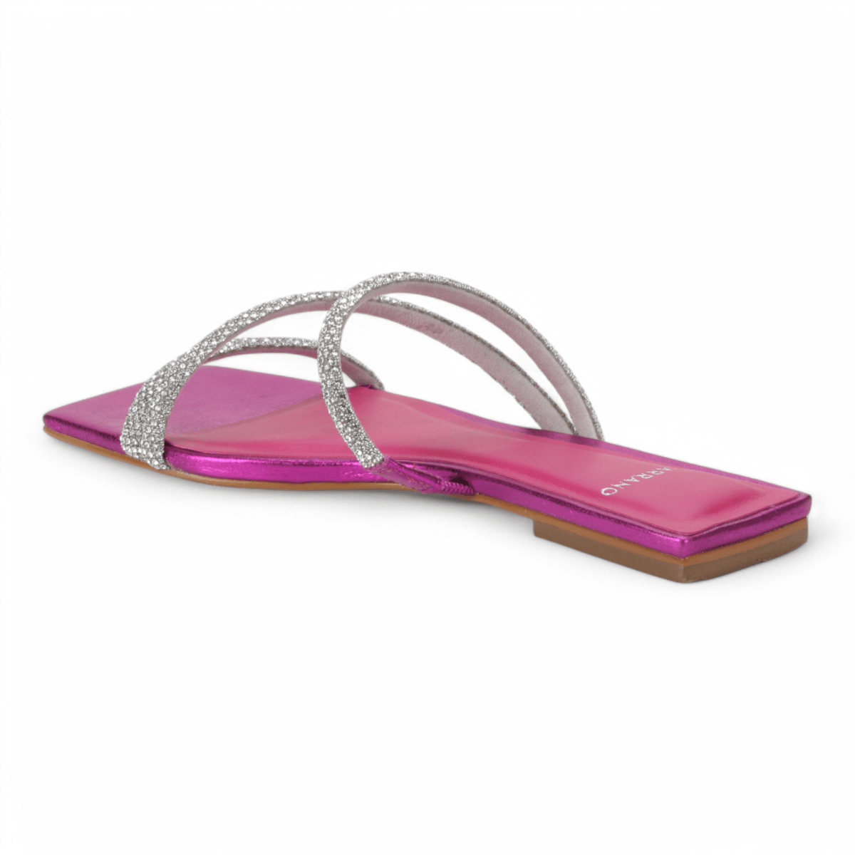 Carrano Sue Dress Flat Sandal Metallic Leather - Pink