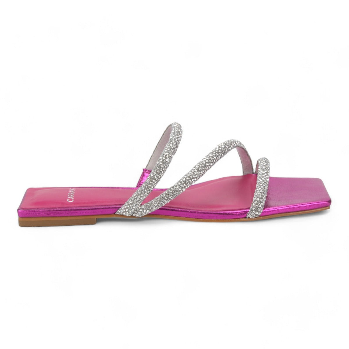 Carrano Sue Dress Flat Sandal Metallic Leather - Pink