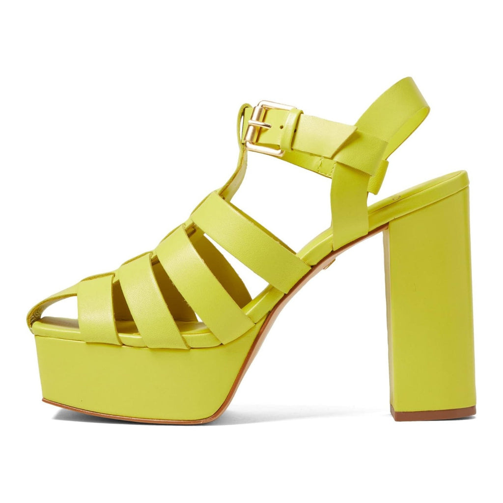 Carrano Thea Leather Platform Sandal - Lemon