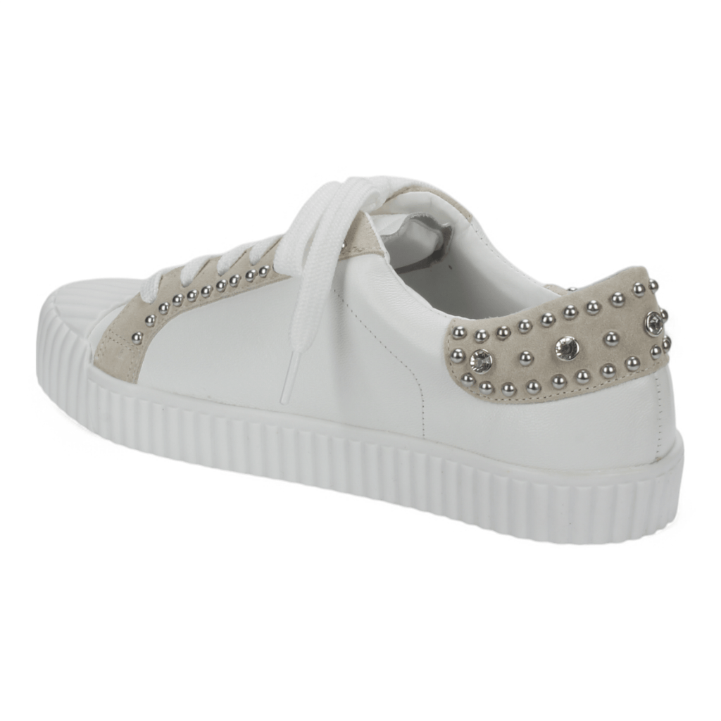 Carrano Women's Leather Suede Sneakers - White