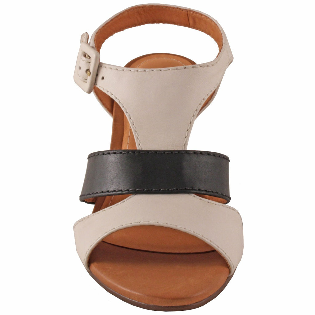 Klimini Leather Open Toe Slingback - Ice/Black