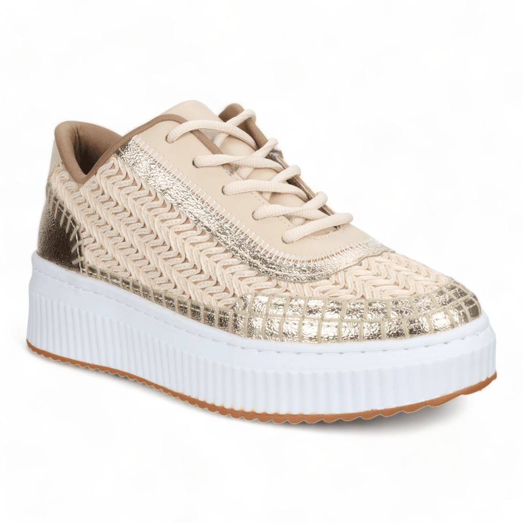 Love Rio Avery Embossed Sneakers - Gold