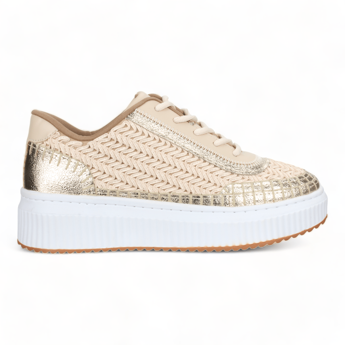 Love Rio Avery Embossed Sneakers - Gold