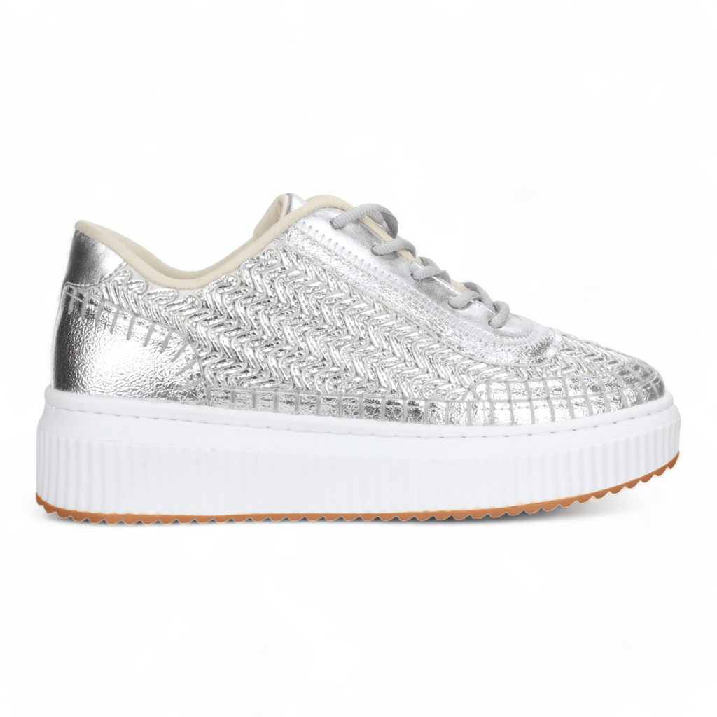 Love Rio Avery Embossed Sneakers - Silver