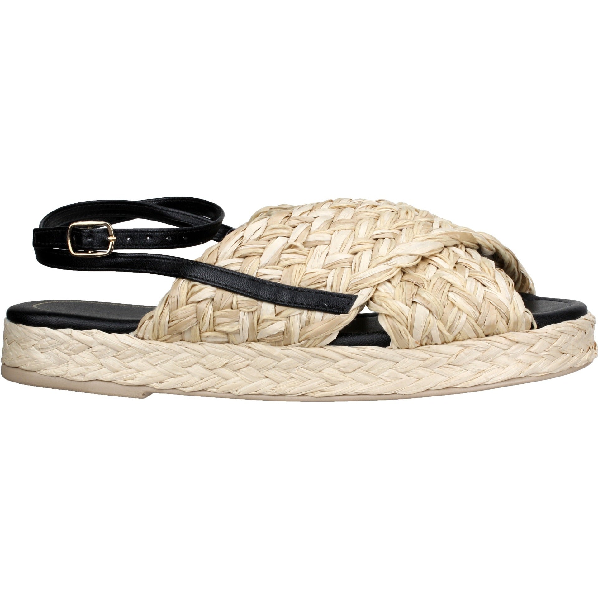 Love Rio Flatform Rafia/Black