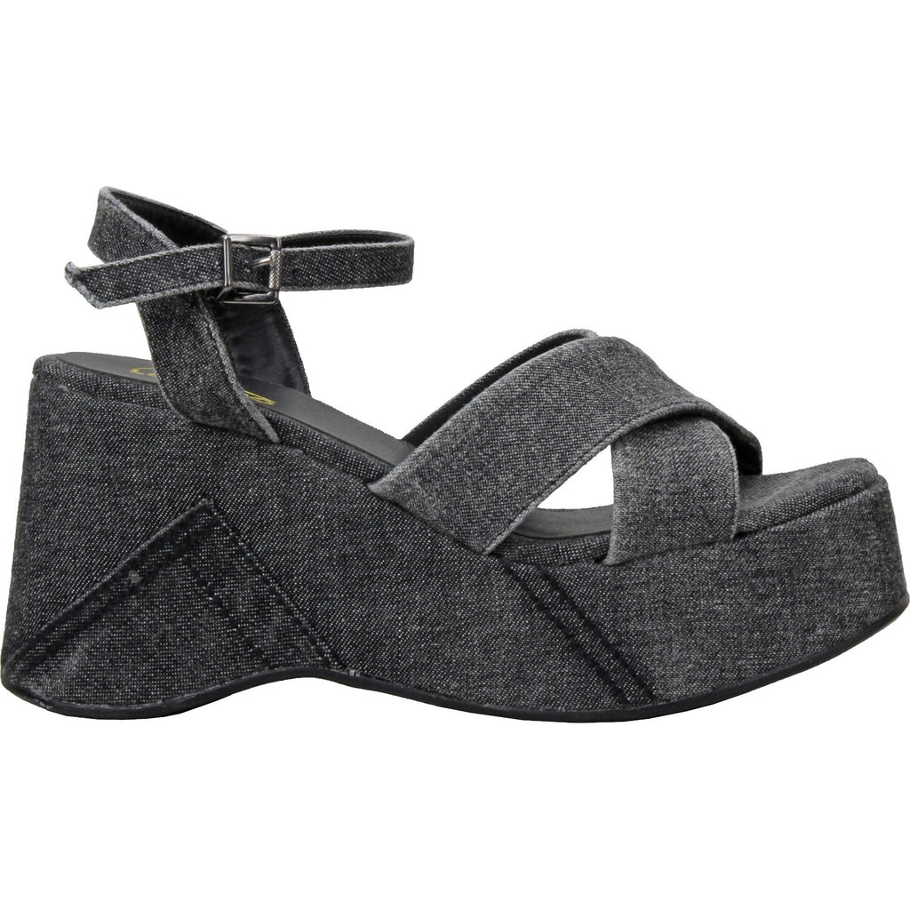 Love Rio Jeena Platform Sandal - Black Denim