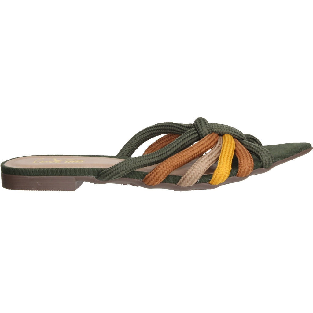 Love Rio Tracy Flat Sandal - Green