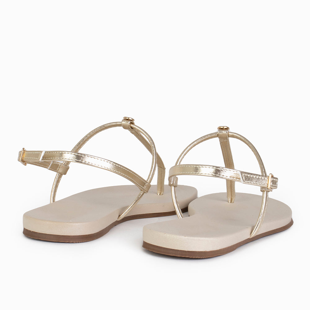 Offline Flat Sandal - Gold