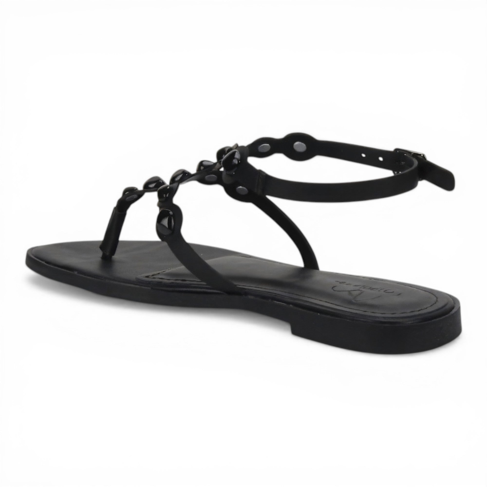 Love Rio Bea Studded Flat Sandal - Black