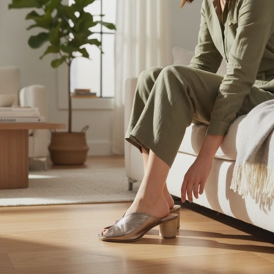 Bruno Menegatti Sophie Mule Slide Sandal Leather - Pewter