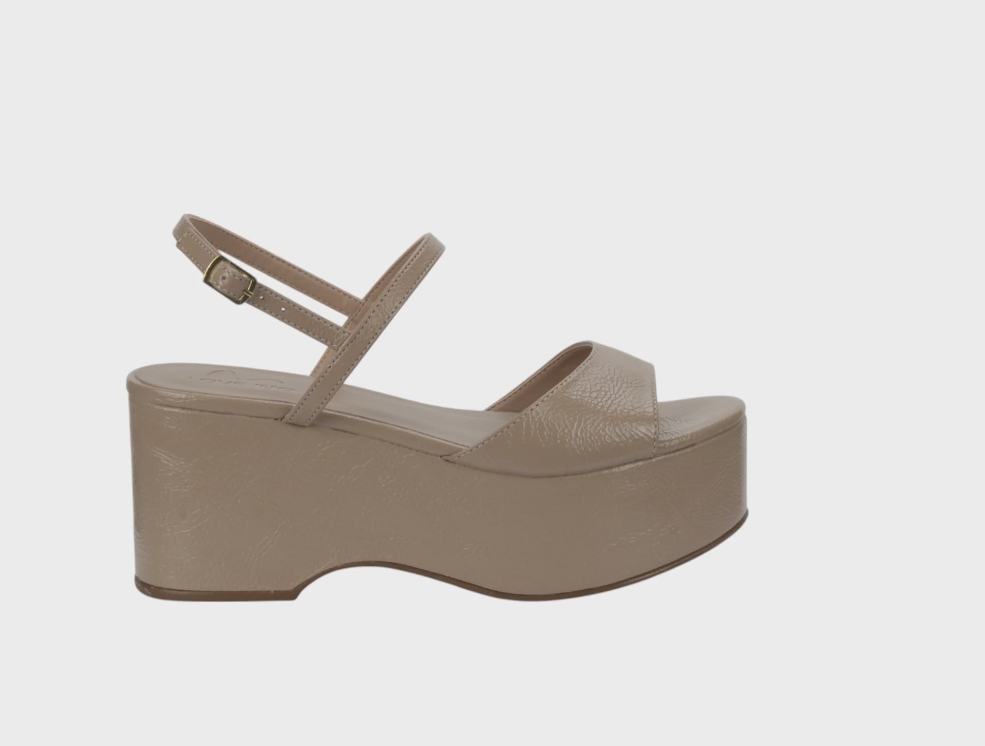 Love Rio Urca Wet Platform Sandal - Taupe